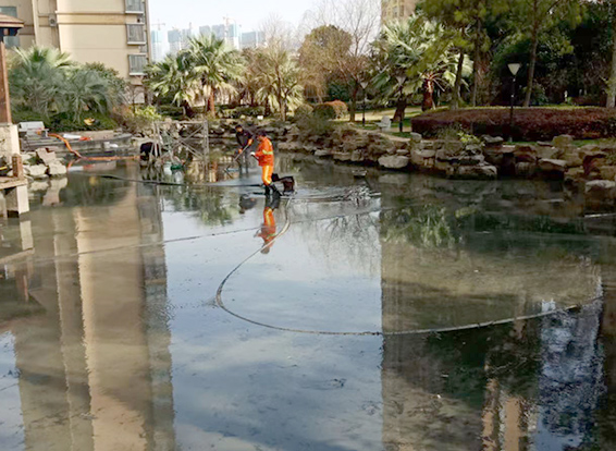 漳县景观池淤泥清理